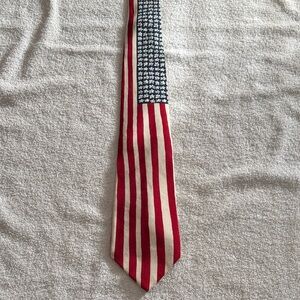 American Flag Red White Blue Striped Men's Tie - Save the Children